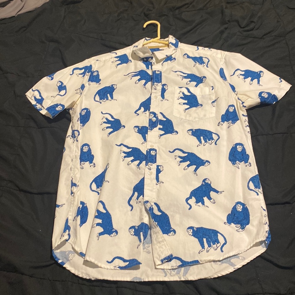 White/Blue Gorilla Shirt